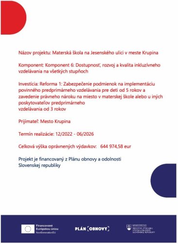 Projekty školy